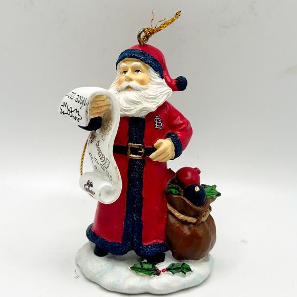 2015 Naughty or Nice List Santa Christmas Ornament St. Louis Cardinals MLB - Picture 1 of 5
